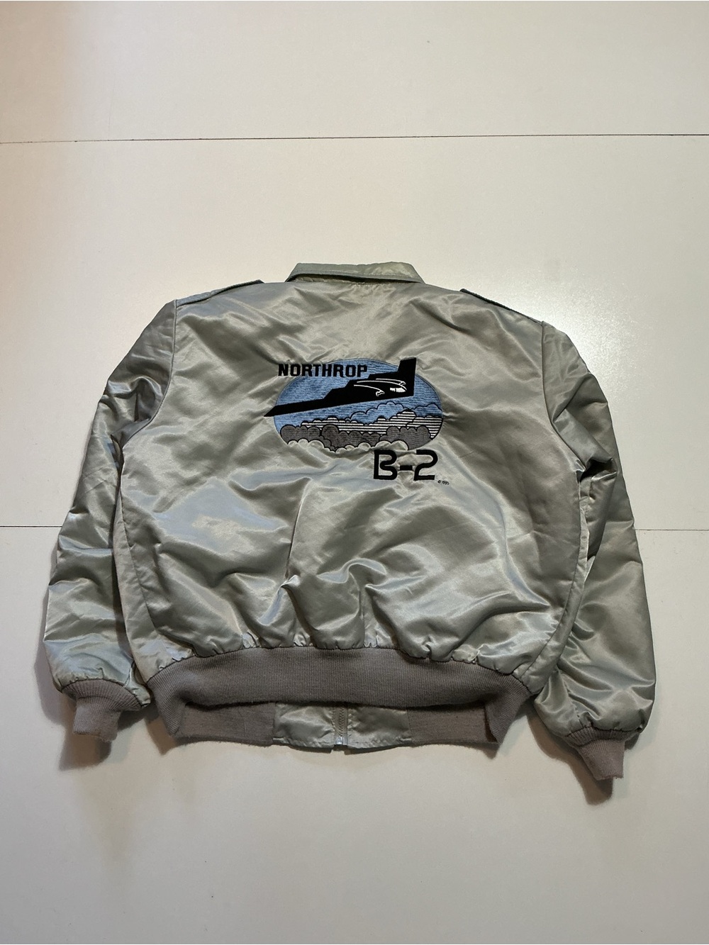 Vintage 1990 MacMurray USAF Air Force Northrop B-2 Stealth Bomber Zip Jacket